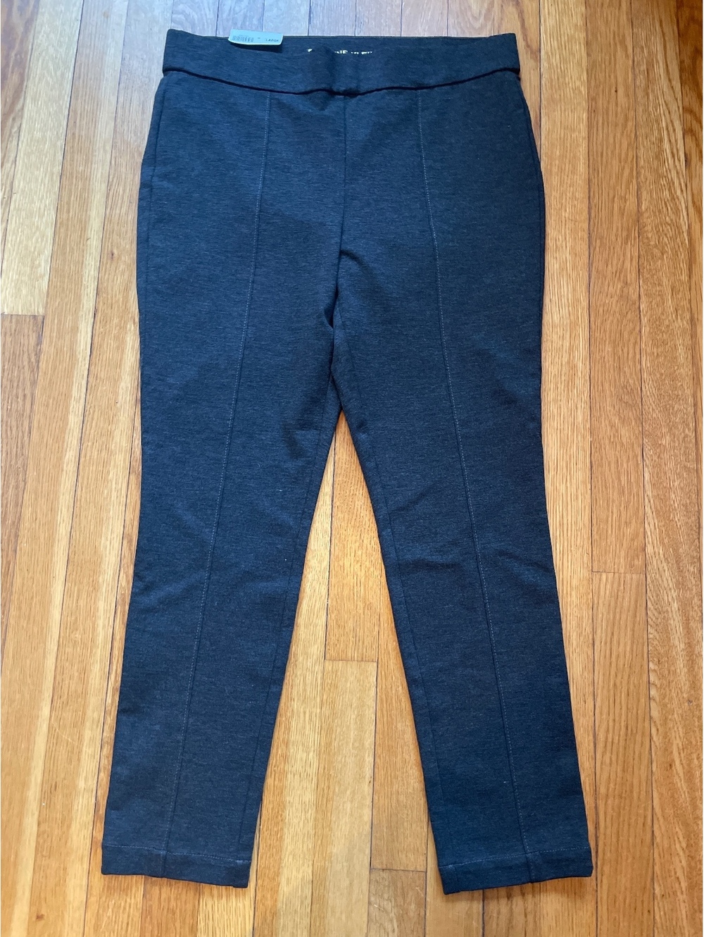 Anne Klein Charcoal Gray Tummy Control Pointe Pant Large New With Tags